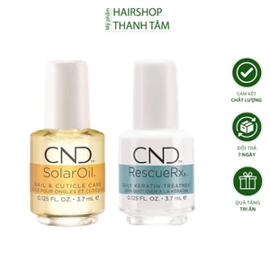Set dưỡng móng thần thánh CND Solar Oil và Rescue RXx 15ml, phục hồi móng bị hư tổn, giúp móng khỏe mạnh | THANH TÂM