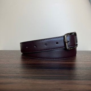 Thắt lưng bản nhỏ 2.8cm màu nâu da bò nhập khẩu may viền chắc chắn dài 1m2 bảo hành 12 tháng