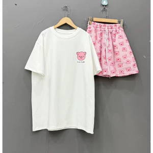 Set bộ đùi Heo Ngố Ủn Ỉn cotton hoạt hình Dễ Thương - Bộ mặc nhà Cartoon form rộng Unisex nam nữ Freesize TUEANHSTORE