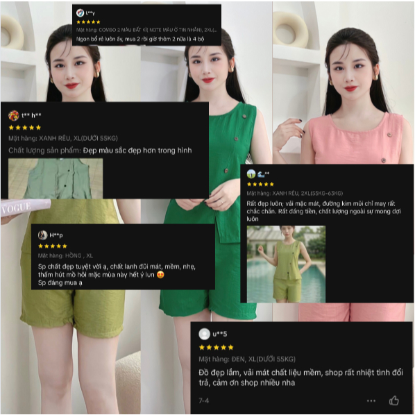 BỘ TOTE ĐŨI QUẦN ĐÙI PHỐI KHUY, SIZE 45KG-70KG Áo Top Nữ Women Voi