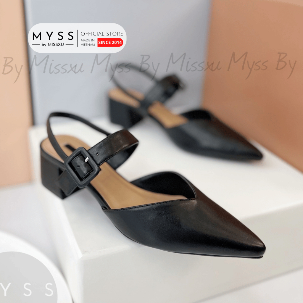 Giày cao gót nữ MYSS mũi nhọn cài khóa 5cm thời trang - CG191