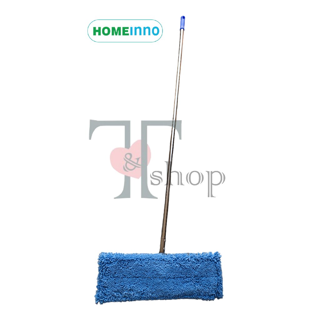 Cây Lau Nhà Công Nghiệp CÁN THẲNG Inox Bẹ San Hô 45cm Homeinno Dài 150cm