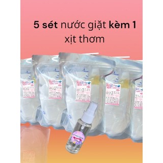Combo 5 túi pha nước giặt 10 lít ( tặng 1 chai xịt thơm 50ml)