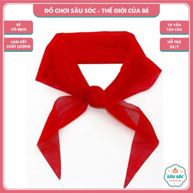Khăn quàng đỏ LOẠI ĐẸP - chống nhăn, mềm mại, độ bền cao