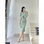 Set bộ áo vest phối đầm 2 dây trượt hàn A2313