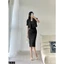 Set bộ áo vest phối đầm 2 dây trượt hàn A2313