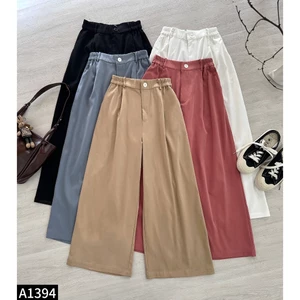 Quần culottes kaki lưng thun co giãn phối 5 màu siêu xinh A1394