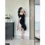 Đầm body umi cổ V tay bồng siêu sang chảnh A1171