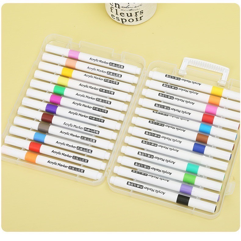 Product image Bút Màu Acrylic Marker 12/24/36/48/60 Cao Cấp Màu Sắc Tươi Sáng - Bút Lông Màu 8