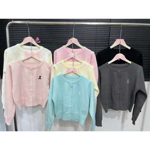 Áo khoác cardigan dáng ngắn dệt kim màu sắc pastel phong cách ngọt ngào diu dàng hàng QC-TD067