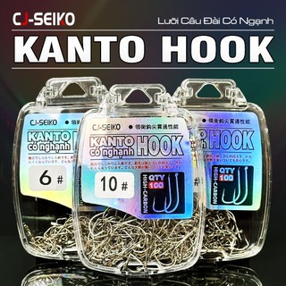 Hộp 100 Lưỡi Câu Đài CJ Seiko Kanto Hook Lưỡi Câu Cá Hợp Kim Titan Siêu Bén Mảnh Nhẹ Chuyên Trị Cá Nhát