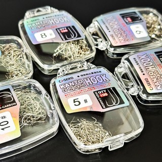 Hộp 100 Lưỡi Câu Đài CJ Seiko Kanto Hook Lưỡi Câu Cá Hợp Kim Titan Siêu Bén Mảnh Nhẹ Chuyên Trị Cá Nhát