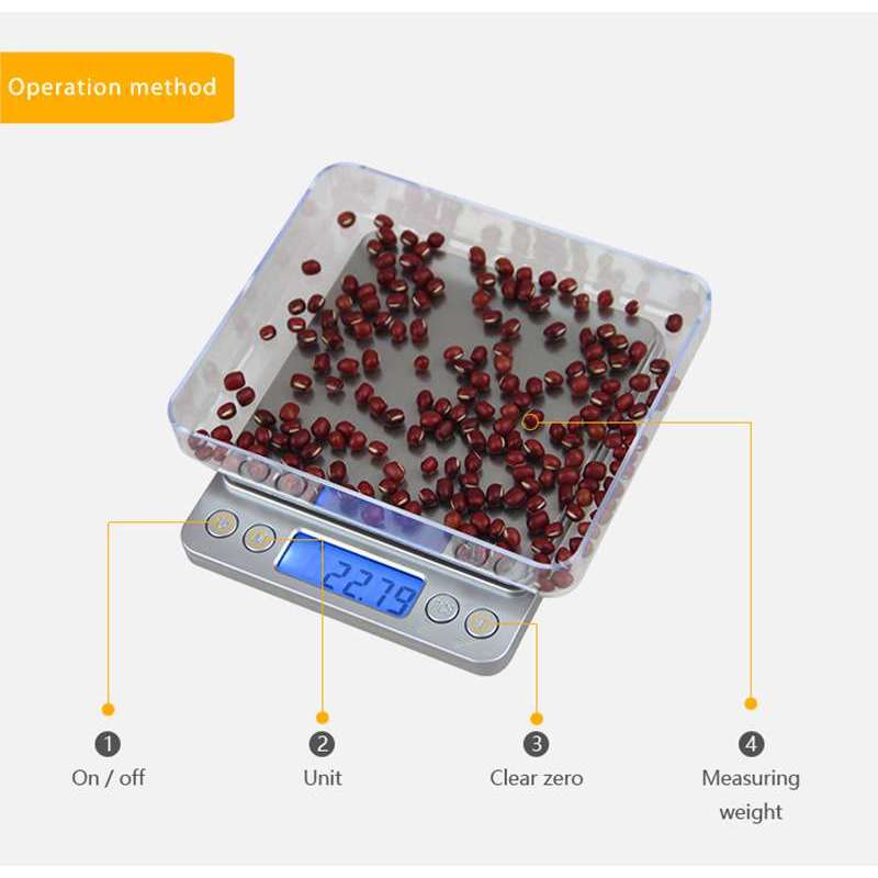 Cân tiểu ly điện tử 500g/0.01g Platfrom,chính xác tới 1% gram
