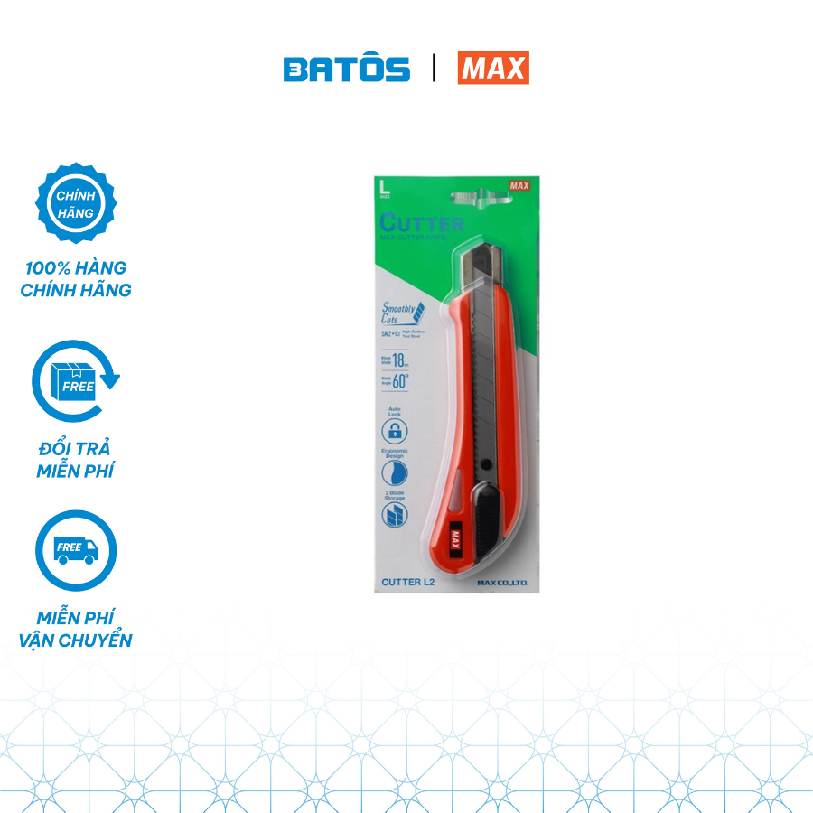 [L series- 18mm] Dao trổ siêu sắc bén Max lưỡi L -18mm/ Thép SK2 + Crom tiêu chuẩn Nhật.