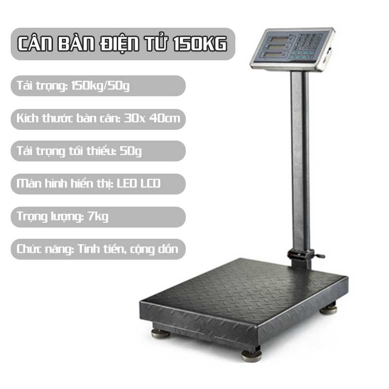Cân bàn điện tử công nghiệp 150kg, cân nhà kho gấp gọn
