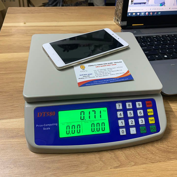 Cân điện tử  để bàn DT580>> Tự Động Tính Gía>> 30KG/1G