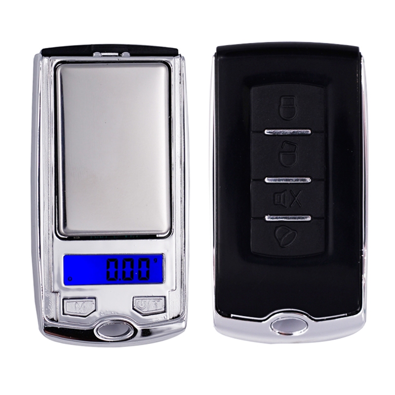 [Sai số 0.01g] Cân tiểu ly siêu nhỏ kiểu dáng khóa ô tô 100G/0.01G