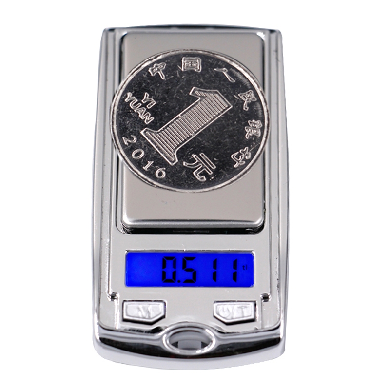 [Sai số 0.01g] Cân tiểu ly siêu nhỏ kiểu dáng khóa ô tô 100G/0.01G