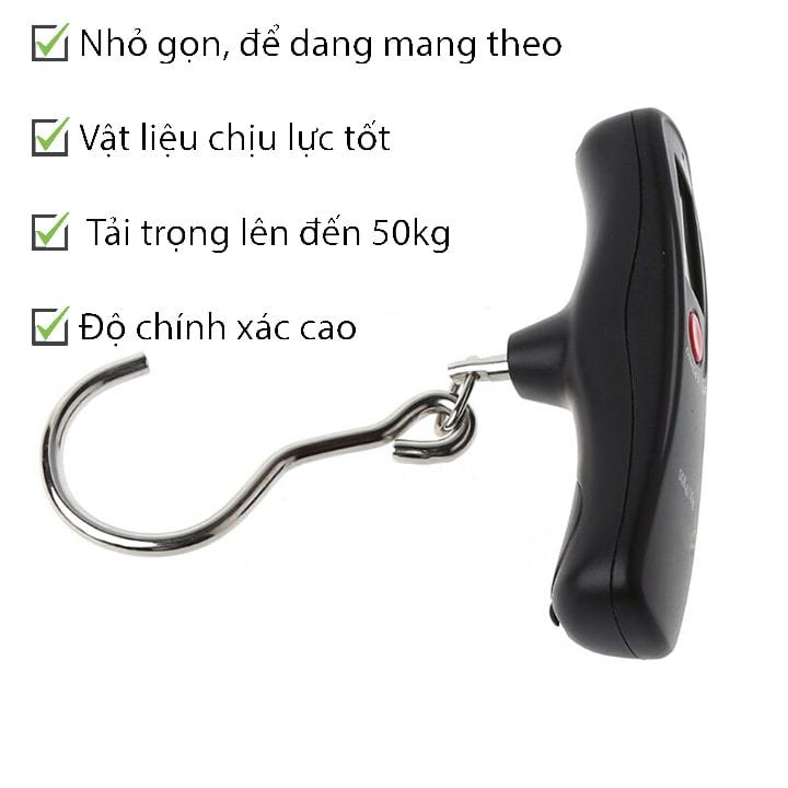 Cân móc điện tử 50kg, kiểu dáng bỏ túi nhỏ gọn dộ chính xác 10g