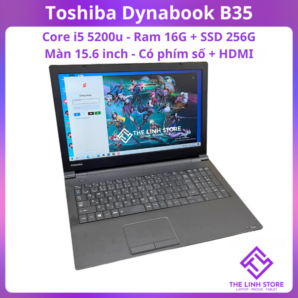 Laptop Toshiba Dynabook B35 màn 15.6 inch - Core i5 5200u 16G 256G