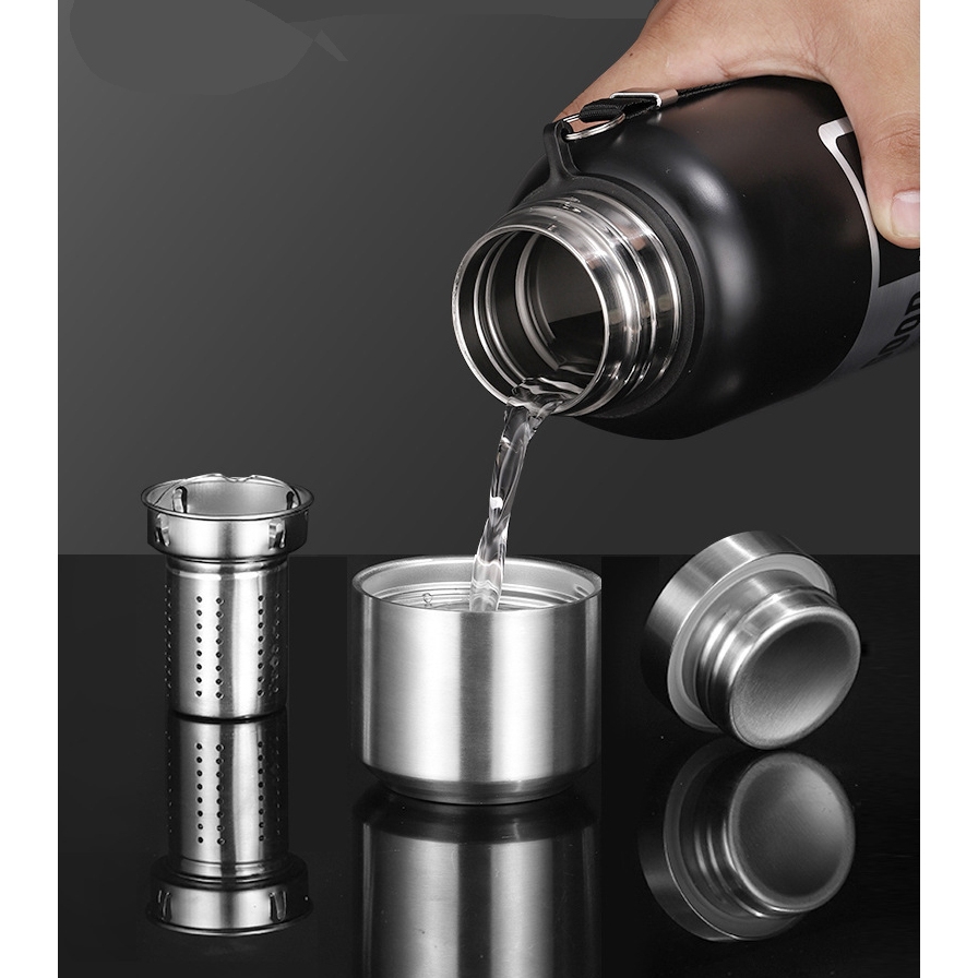 Bình giữ nhiệt inox 316, giữ nhiệt 24h dung tích 2000ml 1500ml 1000ml Good travel có giỏ lọc trà lọc (Tuyển sỉ)