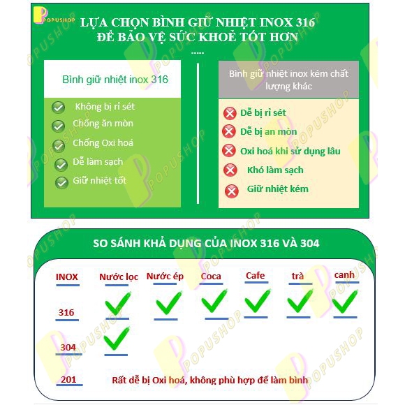 Bình giữ nhiệt inox 316, giữ nhiệt 24h dung tích 2000ml 1500ml 1000ml Good travel có giỏ lọc trà lọc (Tuyển sỉ)