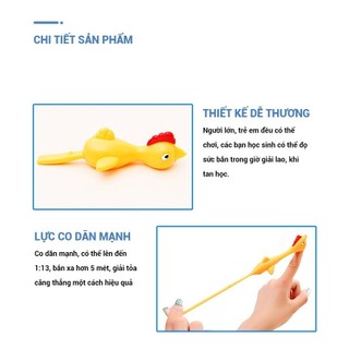 SET 10 Đồ Chơi Gà Bắn Bay Dính Tường, Đồ Chơi Bắn Gà Cao Su Xả Stress Vui Nhộn Cho Bé 89049