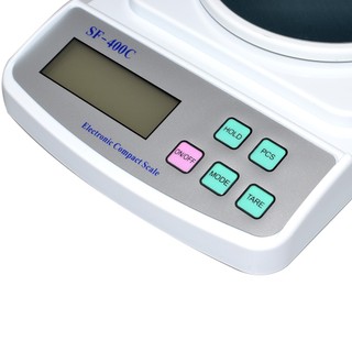 Cân tiểu ly để bàn 500g x 0.01g SF-400C,chính xác tới 1% gram, tặng kèm hộp chắn gió