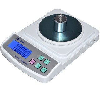 Cân tiểu ly để bàn 500g x 0.01g SF-400C,chính xác tới 1% gram, tặng kèm hộp chắn gió