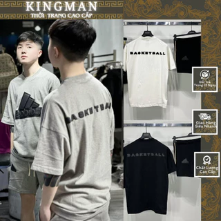 Bộ quần áo cộc adidas logo in nổi độ hoàn thiện cao chất liệu dày dặn thoáng mát-bộ cộc nam nữ