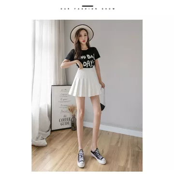 Chân Váy Xếp Ly Xoè Chữ A Váy Ngắn Midi 2 Lớp Dày Dặn Cao Cấp,Chân Váy Công Sở,Tennis Đẹp Hàn Quốc Đen, Nâu Trắng-885