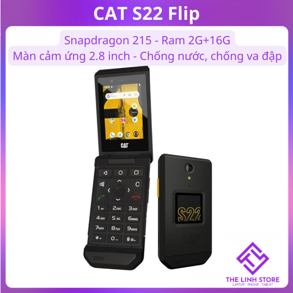 CAT S22 FLIP ブラック折りたたみ式 Cat CAT S22 Flip Dual (S22