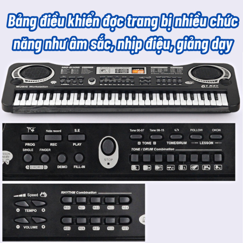 ĐÀN PIANO 61 PHÍM  2 LOA , TEM NỐT NHẠC VÀ TÀI LIỆU TẬP ĐÀN
