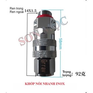 COMBO 2 CÁI Ốc chống xoắn kết hợp khớp nối nhanh (2 trong 1) ren 14*1.5mm