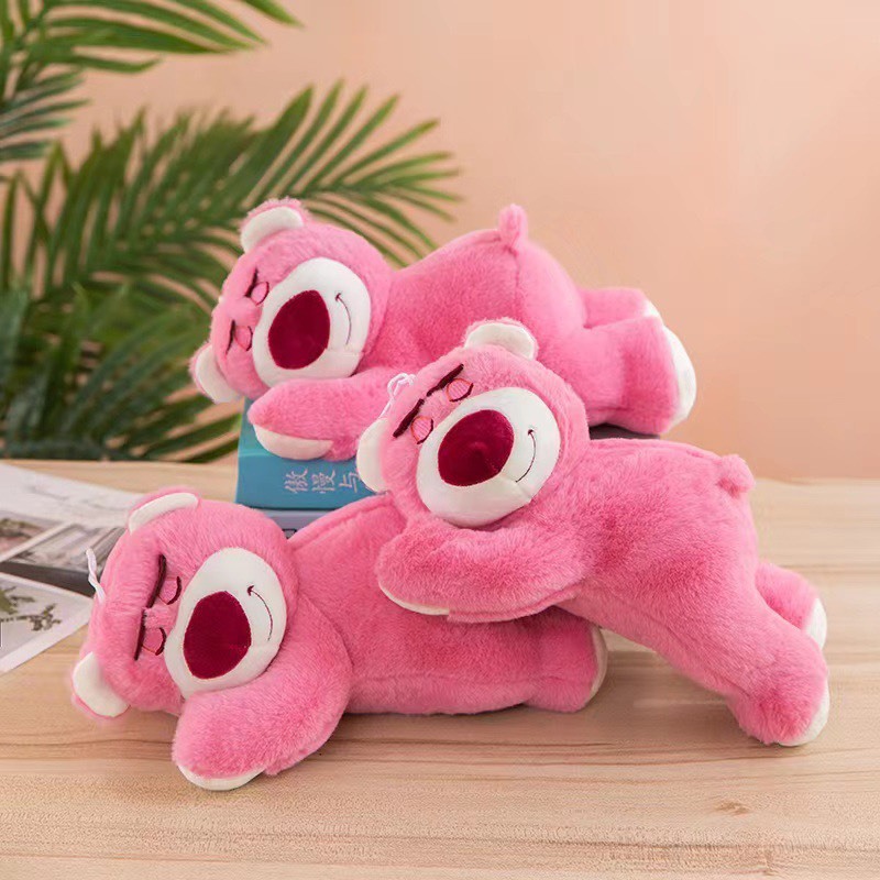 Gấu dâu, gấu lotso nằm ngủ kt 35cm, hàng cao cấp - Gấu xinh FREE SHIP