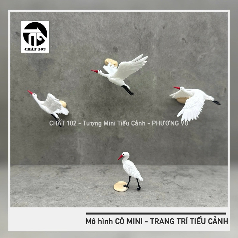Mô hình Chim cò MINI - Phụ kiện trang trí tiểu cảnh, Terrarium | Shopee ...