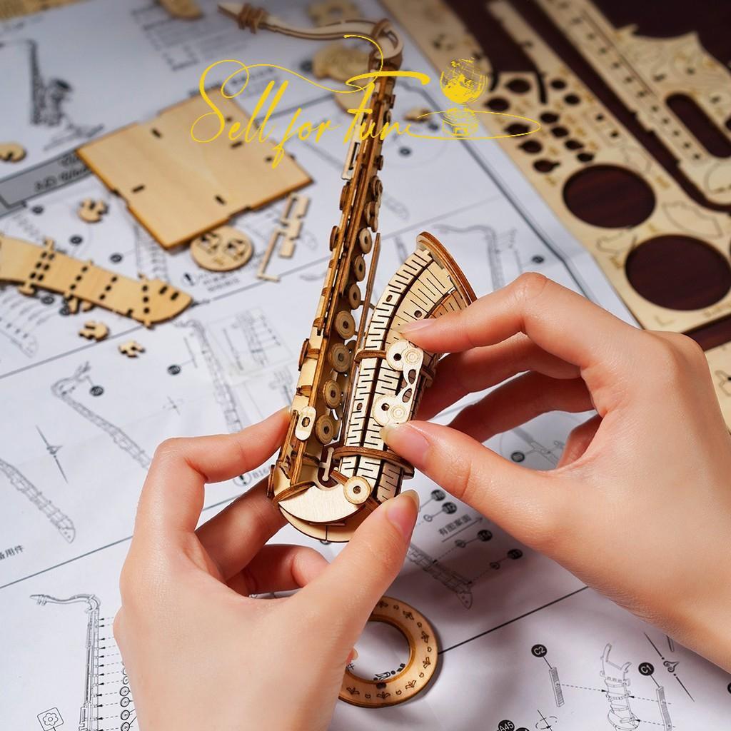 Đồ Chơi Lắp Ráp Mô Hình Gỗ 3D ROBOTIME Nhạc Cụ Music Instrument  TG309 TG409 TG410 TG411