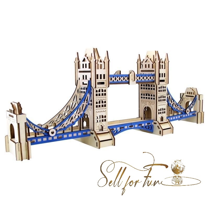 Đồ Chơi Lắp Ráp Mô Hình Gỗ 3D Tower Bridge Cầu Tháp London