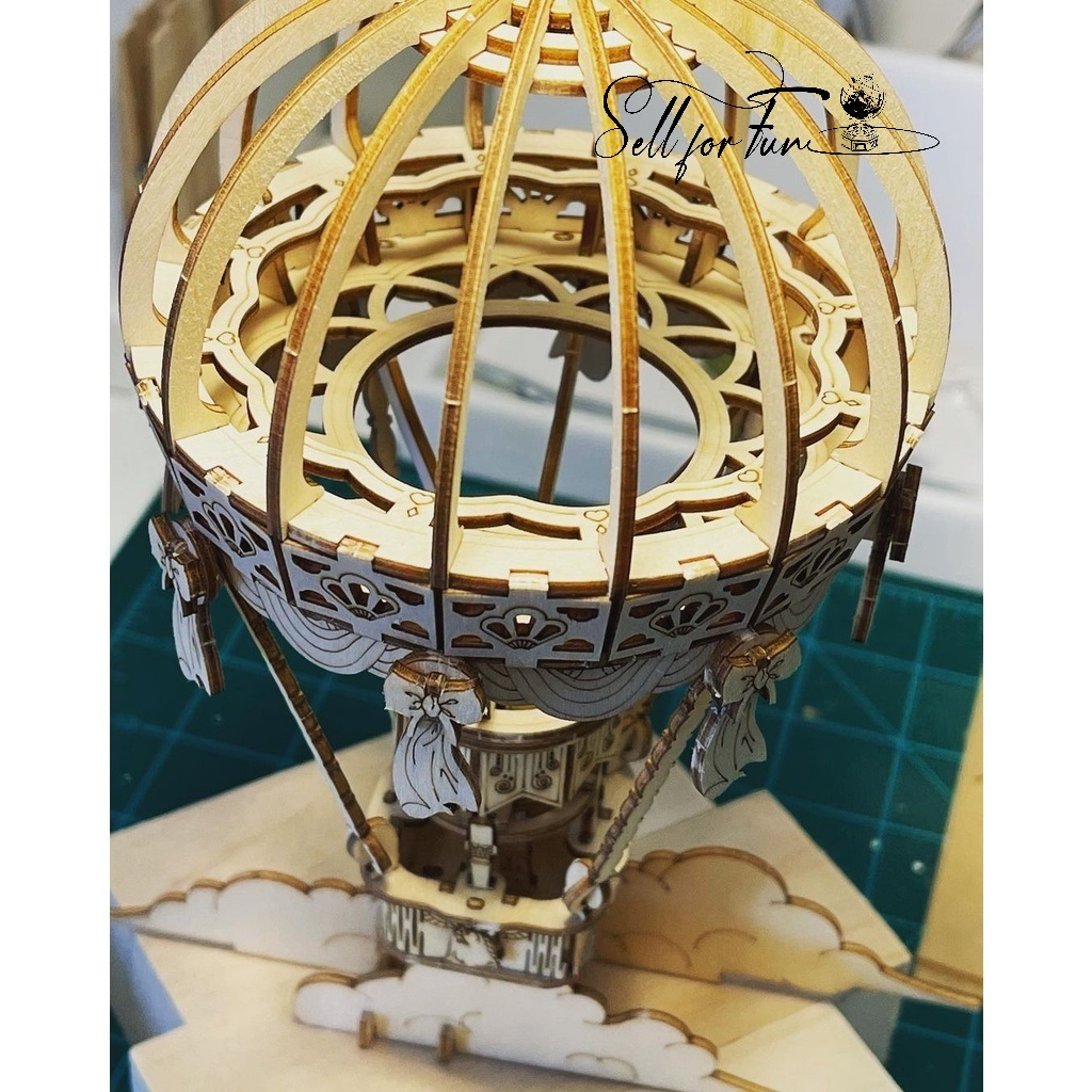 Đồ Chơi Lắp Ráp Mô Hình Gỗ 3D ROBOTIME Khinh Khí Cầu ROLIFE Hot Air Ballon TG406