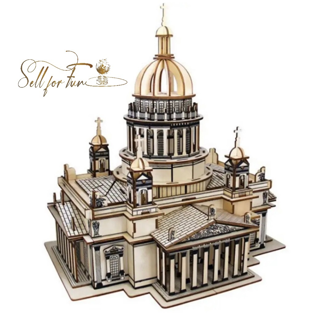 Đồ Chơi Lắp Ráp Mô Hình Gỗ 3D Nhà Thờ Issa Kiev