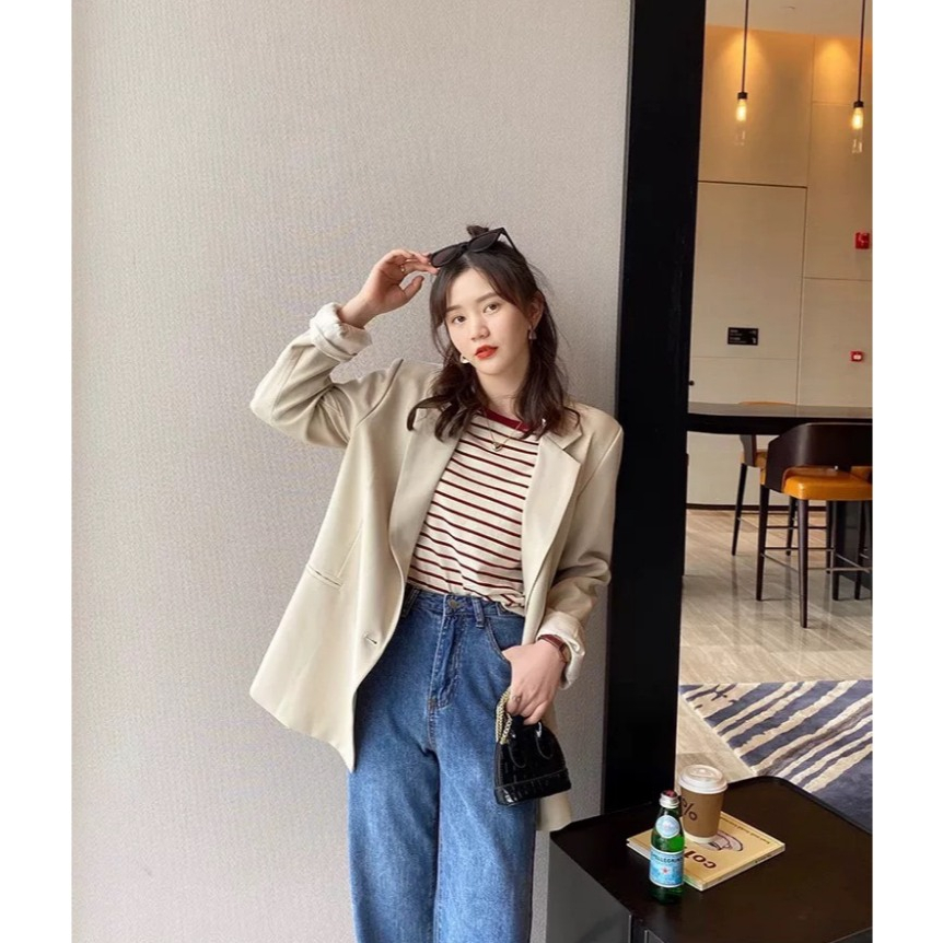 Áo Thun Nữ ngắn tay kẻ sọc ngang trẻ trung JULY fashion2023, Áo phông Nữ sọc ngang Chất Cotton 4 chiều mềm mát