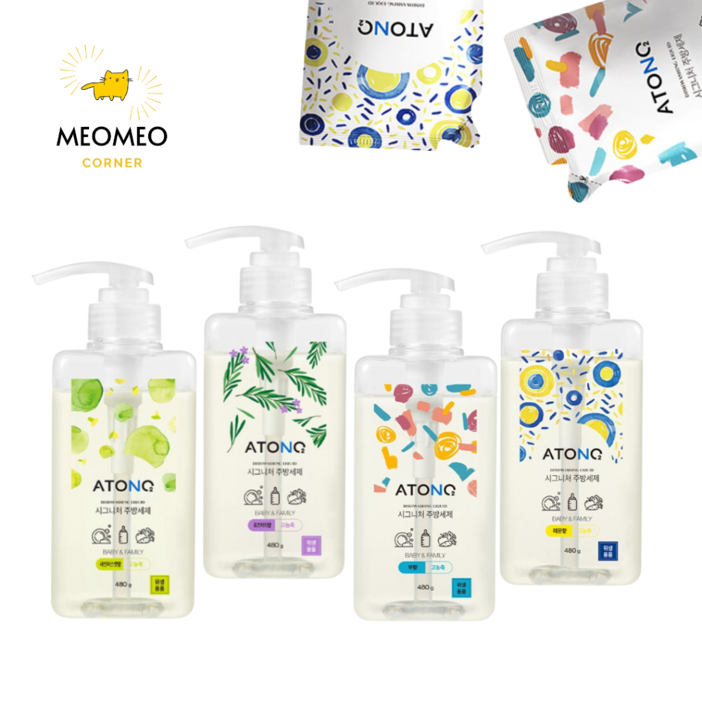 Nước rửa bình sữa ATONO2 - Nước rửa bình sữa thuần chay đậm đặc HÀN QUỐC, có thể rửa rau củ và chén bát cho bé ATONO