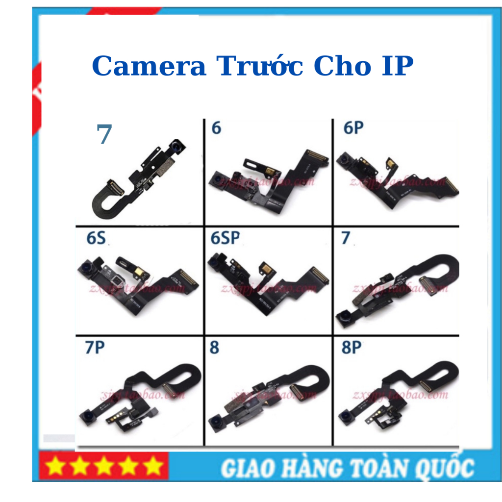 Camera Trước lP 6/ 6p/ 6s/ 6sp/ 7/ 7p/ 8/ 8p Zin Bóc Máy Chưa Qua Sửa Chữa Bảo Hành 6 Tháng