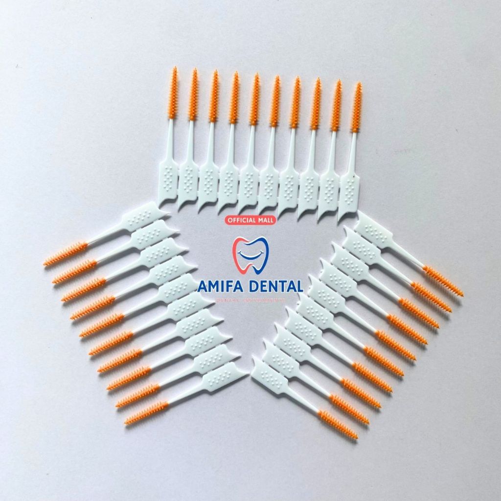 Set 50 Bàn Chải Kẽ Răng Silicon Siêu Mềm Chăm Sóc Răng Miệng Silicone Interdental Brushes