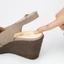 Sandal đế xuồng nơ KOSU cao 8cm, quai cài có chun, nhẹ, chống thấm nước, trơn trượt K-24010 Nhật Bản
