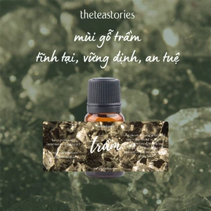 Tinh dầu gỗ trầm 10ml tĩnh tại, an yên nguyên chất kèm thiệp - Liệu pháp mùi hương
