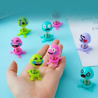 COMBO 10 Đồ Chơi Thú Nhún Lò Xo Hình Mặt Cảm Xúc Dễ Thương, Đồ Chơi Emoji Nhún Nhảy Vui Nhộn 89051