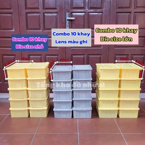 Combo 5-10 hộp nhựa Khay nhựa đựng đồ thanh lý có nắp đựng ốc vít, nuôi cá, linh kiện phụ kiện