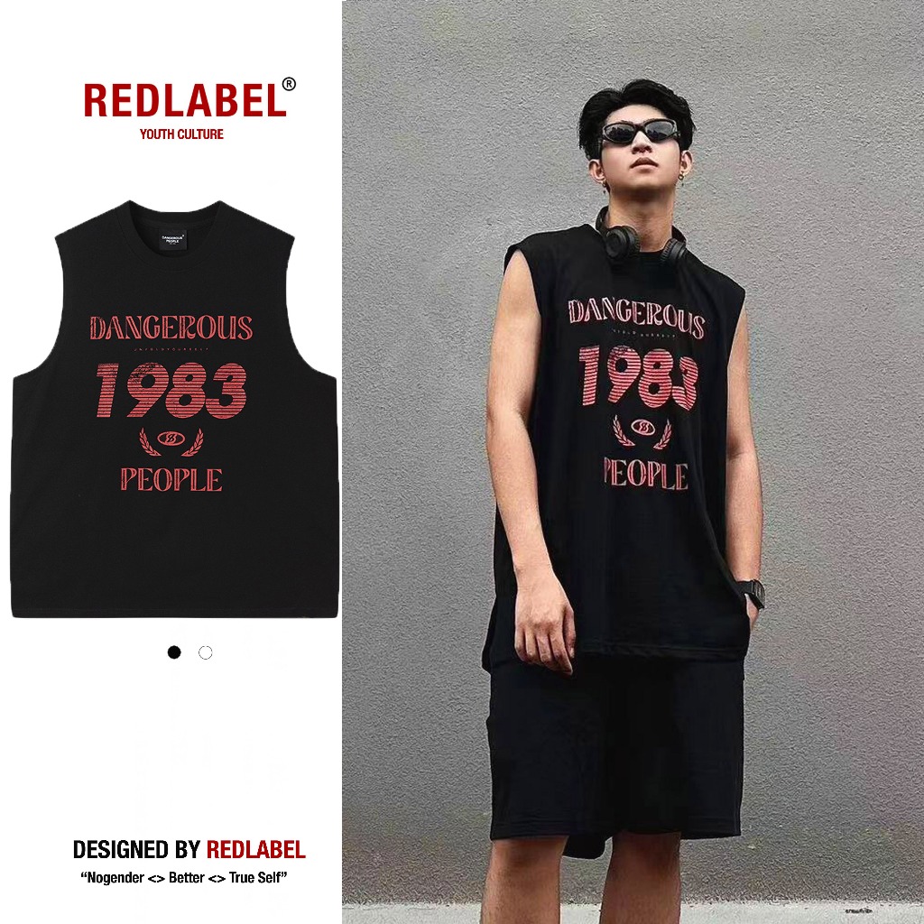 Áo TankTop Nam Nữ RedLabel In Họa Tiết 1983, Áo Ba Lỗ Sát Nách Nam Nữ Cotton Cá Tính TT3