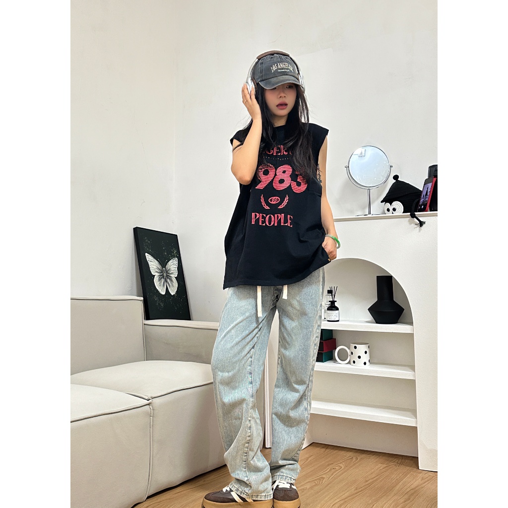 Áo TankTop Nam Nữ RedLabel In Họa Tiết 1983, Áo Ba Lỗ Sát Nách Nam Nữ Cotton Cá Tính TT3